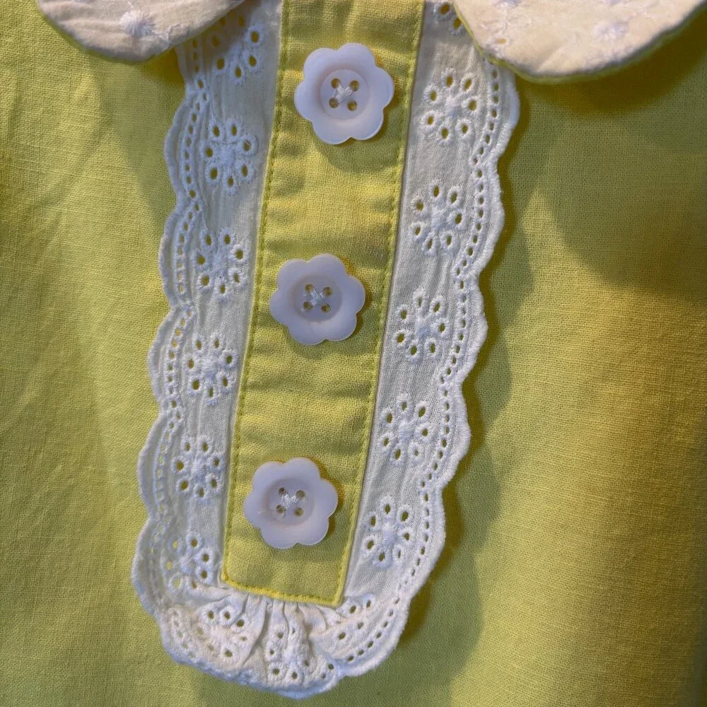 Vintage Polly Flinders Yellow Sleeveless Mod Girl's Dress - Picture 5 of 7